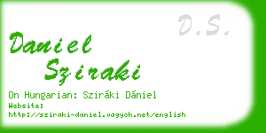 daniel sziraki business card