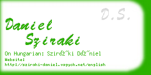 daniel sziraki business card